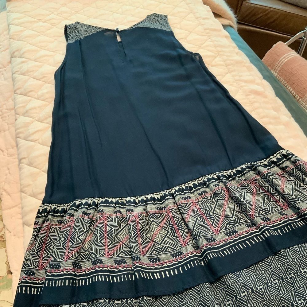 Loft navy blue sleeveless dress size S - Picture 5 of 6